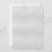 Silver floral elegant botanical luxe bruiloft kaart (Achterkant)