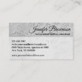 Silver Floral Mode Dress Hanger Visitekaartje (Achterkant)