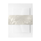 Silver Floral Pattern Bellyband Uitnodigingen Wikkel (Voorkant Voorbeeld)