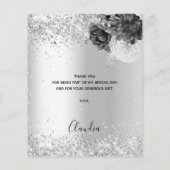 Silver Florals sparlement budget dank je kaart (Achterkant)