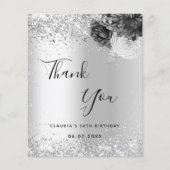 Silver Florals sparlement budget dank je kaart (Voorkant)