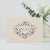 Silver Flourish Wedding RSVP (Staand voorkant)