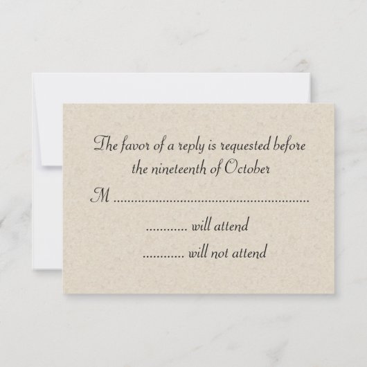 Silver Flourish Wedding RSVP (Achterkant)