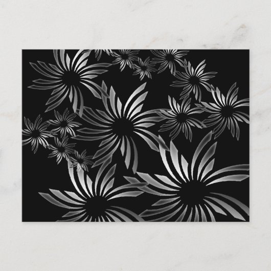 Silver Flowers Briefkaart (Voorkant)