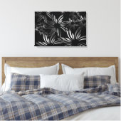 Silver Flowers Canvas Afdruk (Insitu (Slaapkamer))