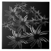 Silver Flowers Tegeltje (Voorkant)