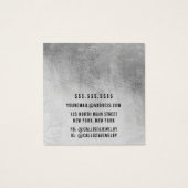 Silver Foil Ajouter votre logo Eear Carte d'affich (Dos)