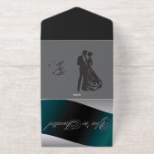 Silver Foil All in One Rehearsal Invitation (Extérieur)