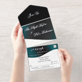 Silver Foil All in One Rehearsal Invitation (Détachable)