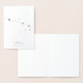 Silver Foil ARIES Zodiac Sign Constellation Folie Kaarten (Display)
