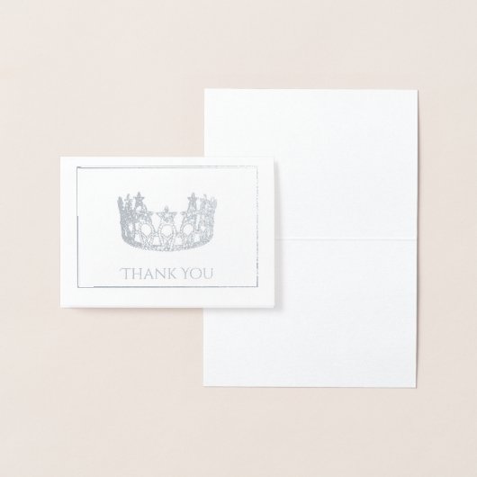 Silver Foil Crown Mini Note Kaart (Display)