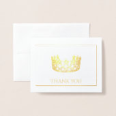 Silver Foil Crown Note Kaart (Voorkant met envelop)
