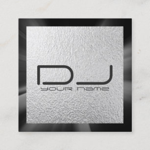 Silver Foil DJ Square Visitekaartje