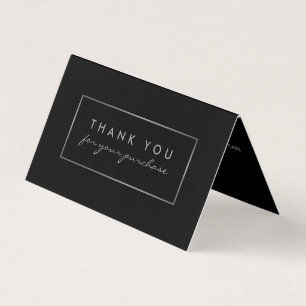 Silver Foil Effect Logo/Afbeelding Hartelijk dank Visitekaartjes