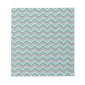 Silver Foil en Blauwgroen ZigZag Notitieblok (Voorkant)