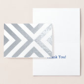 Silver Foil en White Chevrons Folie Kaarten (Display)