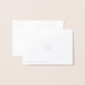 Silver Foil Enregistrer la carte de date (Derrière avec enveloppe)