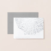 Silver Foil Floral Typografie Hartelijk dank Folie Kaarten (Met envelop)