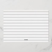 Silver Foil Joyeux Carte photo de Noël | bleu mari (Verso)