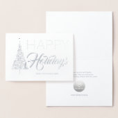 Silver Foil kerstboom Corporate Holiday Folie Kaarten (Display)