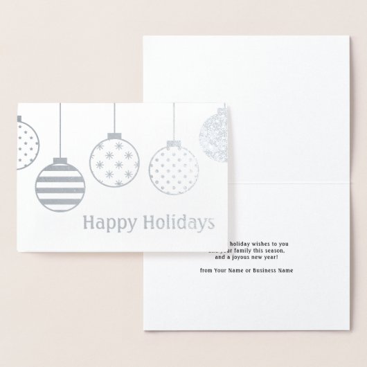 Silver Foil kerstversieringen Prettige feestdagen Folie Kaarten (Display)