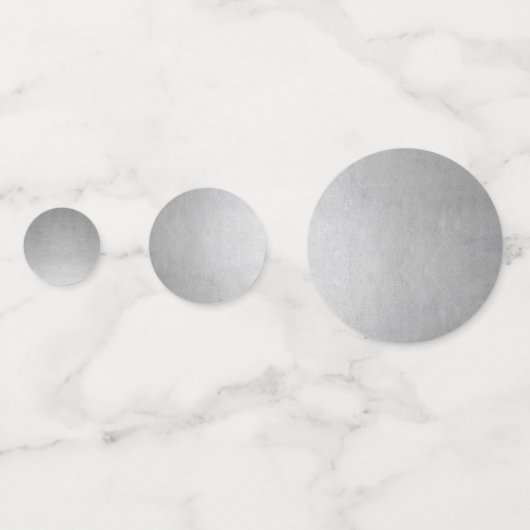 Silver Foil look - Aangepast groot Confetti (Achterkanten)