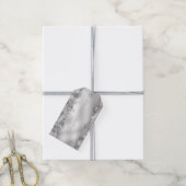 Silver Foil look Cadeft Labels Cadeaulabel (Met Touw)