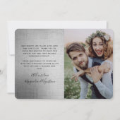 Silver Foil marié & Joyeux Faire-part Mariage (Dos)