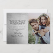 Silver Foil marié & Joyeux Faire-part Mariage (Dos)