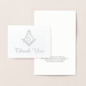 Silver Foil Masonic Merci Cartes | Freemason (Affichage)