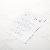 Silver Foil Minimalist Wedding Enclosure Kaart (Gedraaid)
