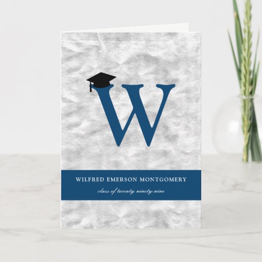 Silver Foil Monogram Alphabet W Modern Photo Afstu (Voorkant)