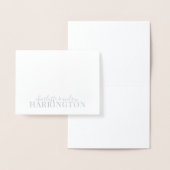 Silver Foil Monogram Coupnaam Folie Kaarten (Display)