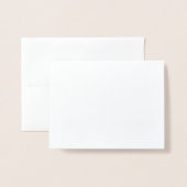 Silver Foil Monogram Note Kaart | Weddenschap Hart (Met envelop)