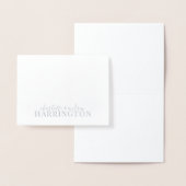 Silver Foil Monogram Weddenschap Jubileum Folie Kaarten (Display)