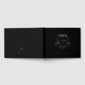 Silver Foil Monogramme Mariage noir Livre d'or (Complet)