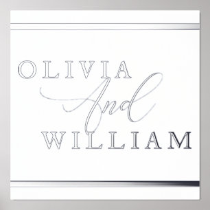 Silver Foil Names Wedding Verloving Jubileum Folie Afdrukken