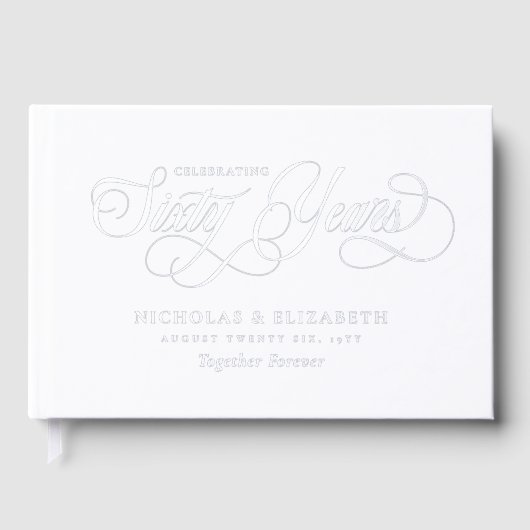 Silver Foil Noms 60e anniversaire de Mariage (Recto)