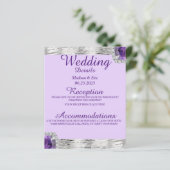 Silver Foil Paarse Amethyst Wedding Detail (Staand voorkant)