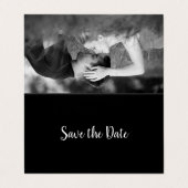 Silver Foil Photo Calendar Save the Date Card Visitekaartjes (Buitenkant ongevouwen)