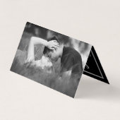 Silver Foil Photo Calendar Save the Date Card Visitekaartjes (Achterkant)