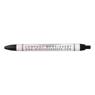 Silver Foil & Roze, Modern Geometric Company/Event Zwarte Inkt Pen