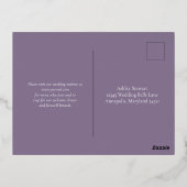 Silver Foil RSVP Weddenschap-reactiekaart Folie Uitnodiging Briefkaart (Achterkant)