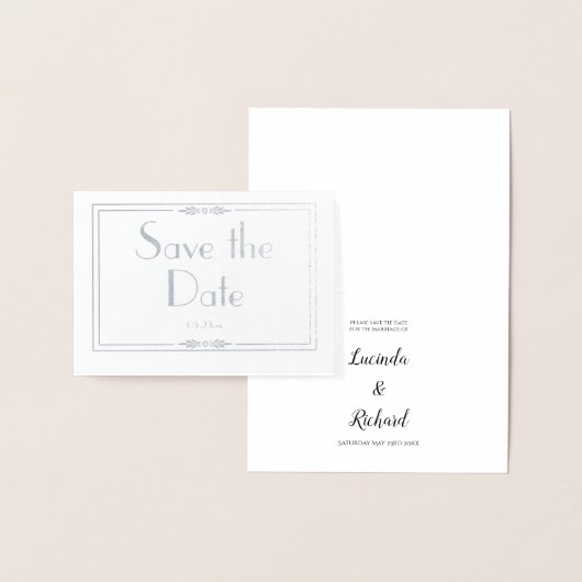 Silver Foil Save the Date Kaart (Display)