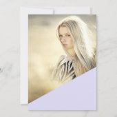 Silver foil script glitter paars Sweet 16 foto Kaart (Achterkant)