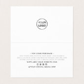 Silver Foil Script Logo Business - Hartelijk dank Visitekaartjes (Binnenkant ongevouwen)