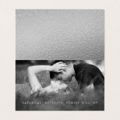 Silver Foil Script Photo Change the Date Card Visitekaartjes (Binnenkant ongevouwen)