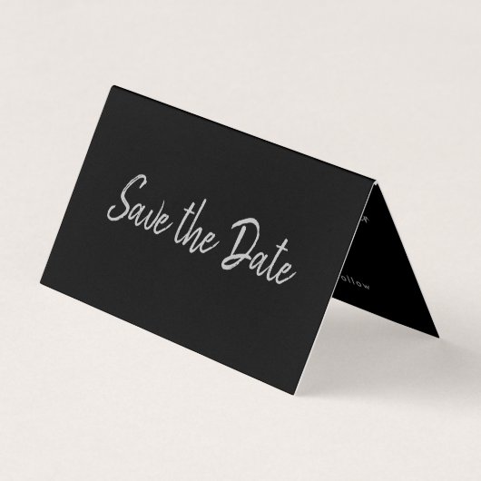 Silver Foil & Script Photo Enregistrer La Carte Da (Devant)