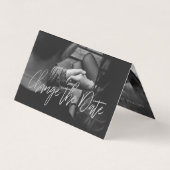 Silver Foil Script Photo Modifier La Carte Date (Devant)