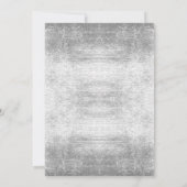 Silver Foil Stripes Floral Hot Pink ID759 Kaart (Achterkant)